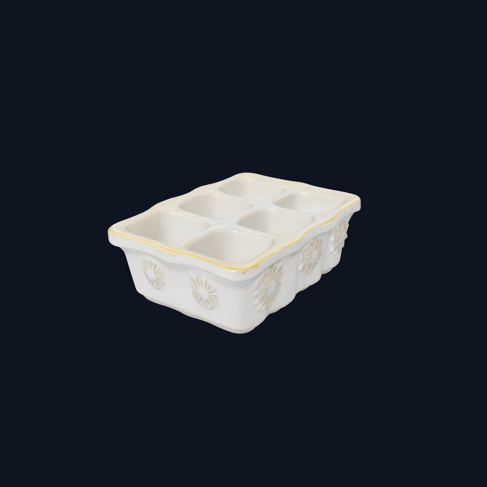 Floral Ceramic Muffin Tray Model Pack